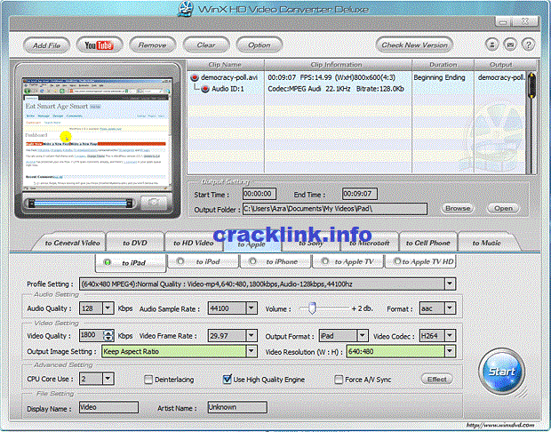 WinX HD Video Converter Deluxe Crack - cracklink.info